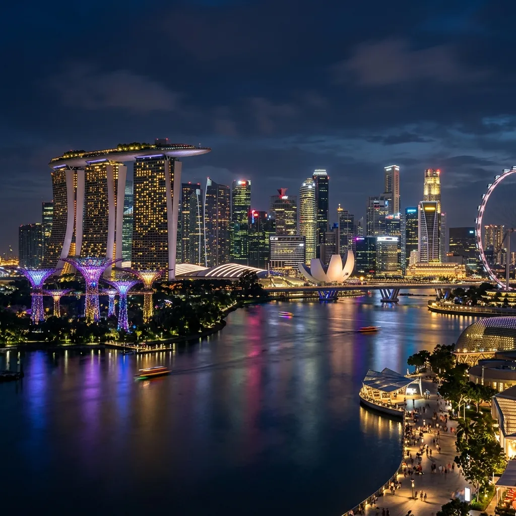 Singapore Marina Bay Sands at night